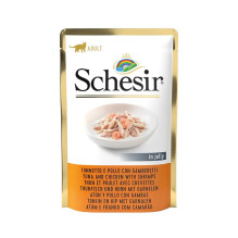 SCHESIR Tuna and chicken with shrimp in jelly - wet cat food - 85g