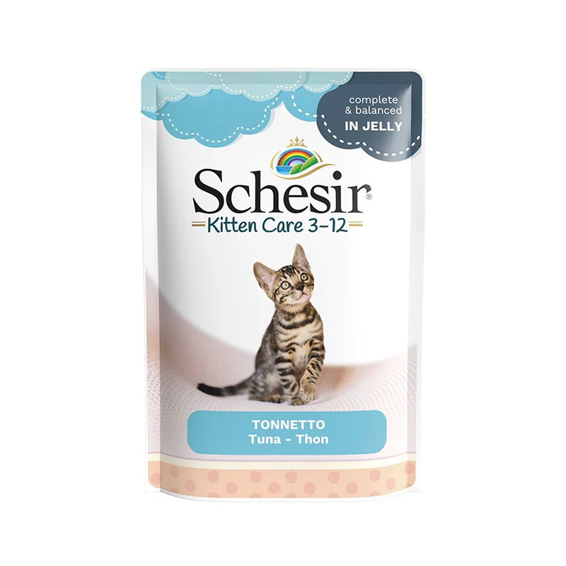 SCHESIR Tuna in jelly - wet food for kittens - 85g