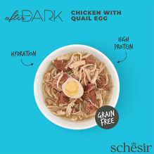 SCHESIR After Dark Chicken fillet with quail egg in broth - wet cat food - 80g