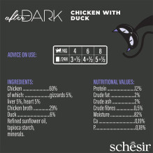 SCHESIR After Dark Chicken fillet with duck in broth - wet cat food - 80g