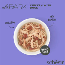 SCHESIR After Dark Chicken fillet with duck in broth - wet cat food - 80g