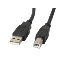 Lanberg CA-USBA-10CC-0018-BK USB laidas 1,8 m USB 2.0 USB B Juoda