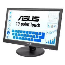 ASUS VT168HR kompiuterio monitorius 39,6 cm (15,6 colio) 1366 x 768 pikselių WXGA LED jutiklinis ekranas juodas