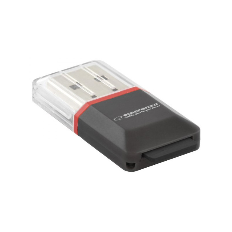 Esperanza EA134K card reader Black,Silver,Transparent USB 2.0