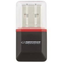 Esperanza EA134K card reader Black,Silver,Transparent USB 2.0