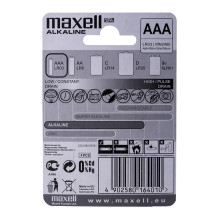 Maxell Battery Alkaline LR-03 AAA 4-Pack Single-use battery