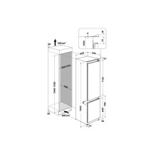 Whirlpool WHC20 T352 Integruotas 280 L E Baltas