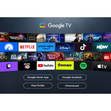 TCL C65 Serie C6 Smart TV QLED 4K 85&quot; 85C655, garso Onkyo su žemųjų dažnių garsiakalbiu, Dolby Vision - Atmos, Goog