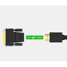 Ugreen HDMI adapteris (moteris) – DVI 24 + 1 (vyriškas) FHD 60 Hz juodas (20124 m.)