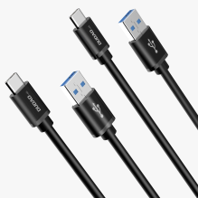 Dudao cable USB cable - USB Type C Super Fast Charge 1 m black (L5G-Black)