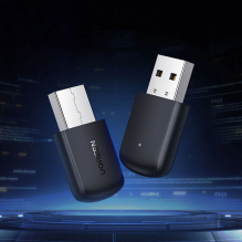 Ugreen dviejų juostų adapterio išorinė USB tinklo plokštė – WiFi 11ac AC650 juoda (CM448)