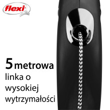 Automatinis šuns pavadys - Flexi Classic 5 m juodas