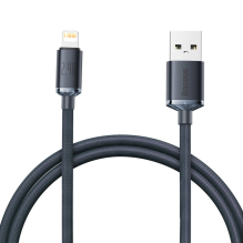 Baseus Crystal Shine Series cable USB cable for fast charging and data transfer USB Type A - Lightning 2.4A 1.2m black (