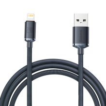 Baseus Crystal Shine Series cable USB cable for fast charging and data transfer USB Type A - Lightning 2.4A 2m black (CA