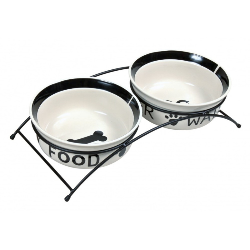 Ceramic Bowls - Trixie 0.6 L Set With Stand