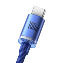 Baseus Crystal Shine Series cable USB cable for fast charging and data transfer USB Type A - USB Type C 100W 1.2m blue (