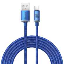 Baseus crystal shine series fast charging data cable USB Type A to USB Type C 100W 2m blue (CAJY000503)