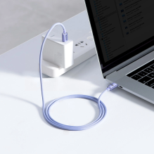 Baseus CAJY000701 USB-C – USB-C PD laidas 100W 5A 480Mb/s 1,2m – violetinė