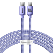 Baseus CAJY000705 USB-C – USB-C PD QC laidas 100W 5A 480Mb/s 2m – violetinė