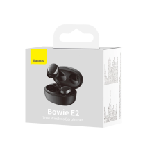 „Baseus Bowie E2 TWS Bluetooth 5.2“ belaidės ausinės, atsparios vandeniui IP55 juodos spalvos (NGTW090001)