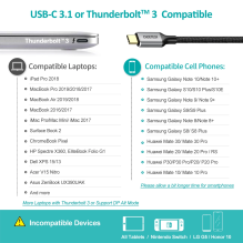 Choetech rinkinio adapteris HUB USB Type C – HDMI 2.0 (3840 x 2160 @ 60Hz) pilka (HUB-H12) + USB kabelis Type C – HDMI (