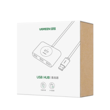 Ugreen daugiafunkcis USB HUB Type c – 4 x USB 3.0 1m baltas (CR113)