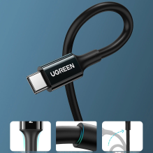 Ugreen kabelis USB Type C (kištukinis) iki C tipo (kištukinis) kabelis 1m baltas (US300)