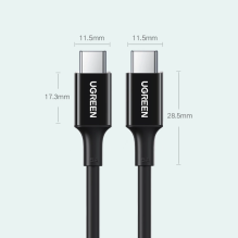 Ugreen US300 USB-C - USB-C PD QC FCP cable 100W 5A 480Mb / s 2m - white