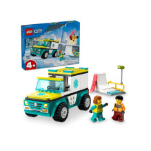 Konstruktorius - LEGO® City 60403 Greitosios Pagalbos Automobilis Ir Snieglentininkas