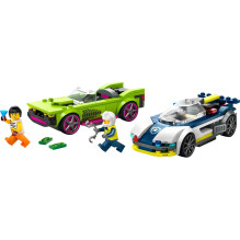 Konstruktorius - LEGO City policijos ir sportinio automobilio gaudynės 213 dalių