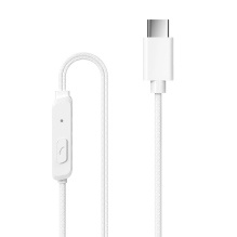 Dudao laidinės ausinės USB Type C 1,2m baltos (X3B-W)