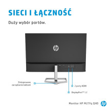 Monitorius - HP M27fq 68,6 Cm (27") 2560 x 1440 Pikseliai Quad HD LED Sidabrinis