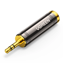 Ugreen adapteris 3,5 mm garso adapteris (vyriškas) iki 6,35 mm mini lizdo (moteris) pilkas (AV168)