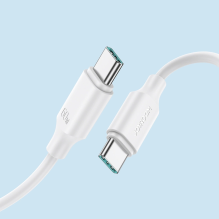 Joyroom Long-Lasting Series A9 USB-C / USB-C PD QC cable 60W 3A 1m - white