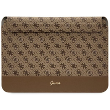 Guess 4G Stripe Metal Logo case for a 14&quot; laptop - brown