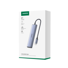 HUB USB-C - 2 x USB-A / 2 x USB-C 20 cm Ugreen CM473 - gray