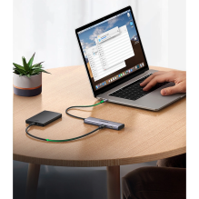 HUB USB-C - 2 x USB-A / 2 x USB-C 20 cm Ugreen CM473 - gray