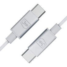 USB-C 3mk laidinės ausinės – baltos