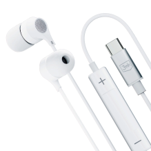 USB-C 3mk Wired Headphones - white