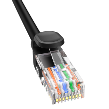 Baseus High Speed Cat 5 RJ-45 1000Mb / s Ethernet cable 8m round - black