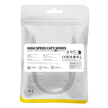 Baseus High Speed Cat 5 RJ-45 Ethernet cable 1000Mb / s 0.5m round - black