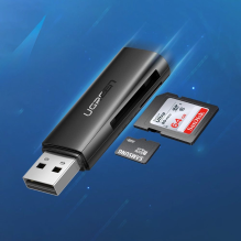 Ugreen CM264 USB 3.0 SD / TF kortelių skaitytuvas - juodas