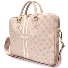 Guess 4G Printed Stripes bag for a 16&quot; laptop - pink