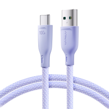 Joyroom kelių spalvų serija S-A34 USB-A / USB-C 100 W kabelis 1 m – violetinė