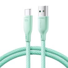 Joyroom Multi-Color Series S-A34 USB-A / USB-C cable 100W 1m - green