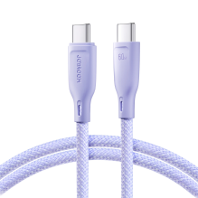 „Joyroom“ kelių spalvų serija S-A34 USB-C / USB-C PD 60 W 1 m kabelis – violetinis