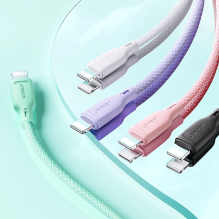 „Joyroom“ kelių spalvų serija S-A34 USB-C / USB-C PD 60 W 1 m kabelis – violetinis