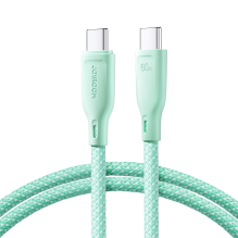 Joyroom Multi-Color Series S-A34 USB-C / USB-C PD 60W laidas 1m – žalias