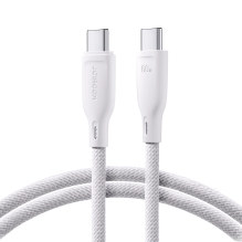 „Joyroom“ kelių spalvų serija S-A34 USB-C / USB-C PD 60 W 1 m kabelis – baltas