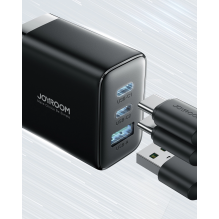 Joyroom JR-TCF10 fast charger 2x USB-C USB-A 32W - black